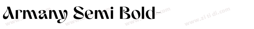 Armany Semi Bold字体转换